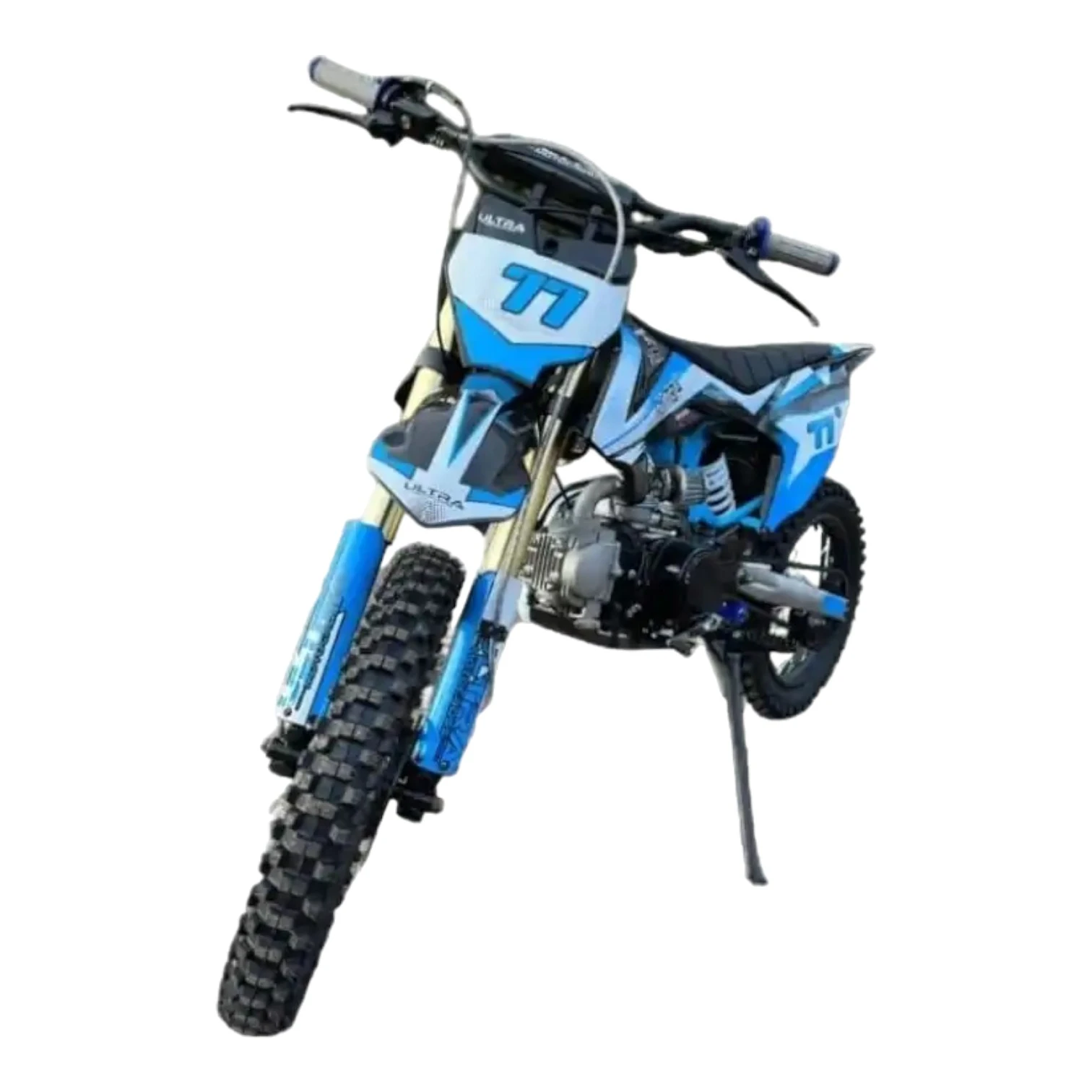 Cross 125cc, Ultra Motocross, Pornire – kickstart, Motor in 4 timpi, Cutie de viteze in 4 trepte, Roti 17/14 inch, albastru