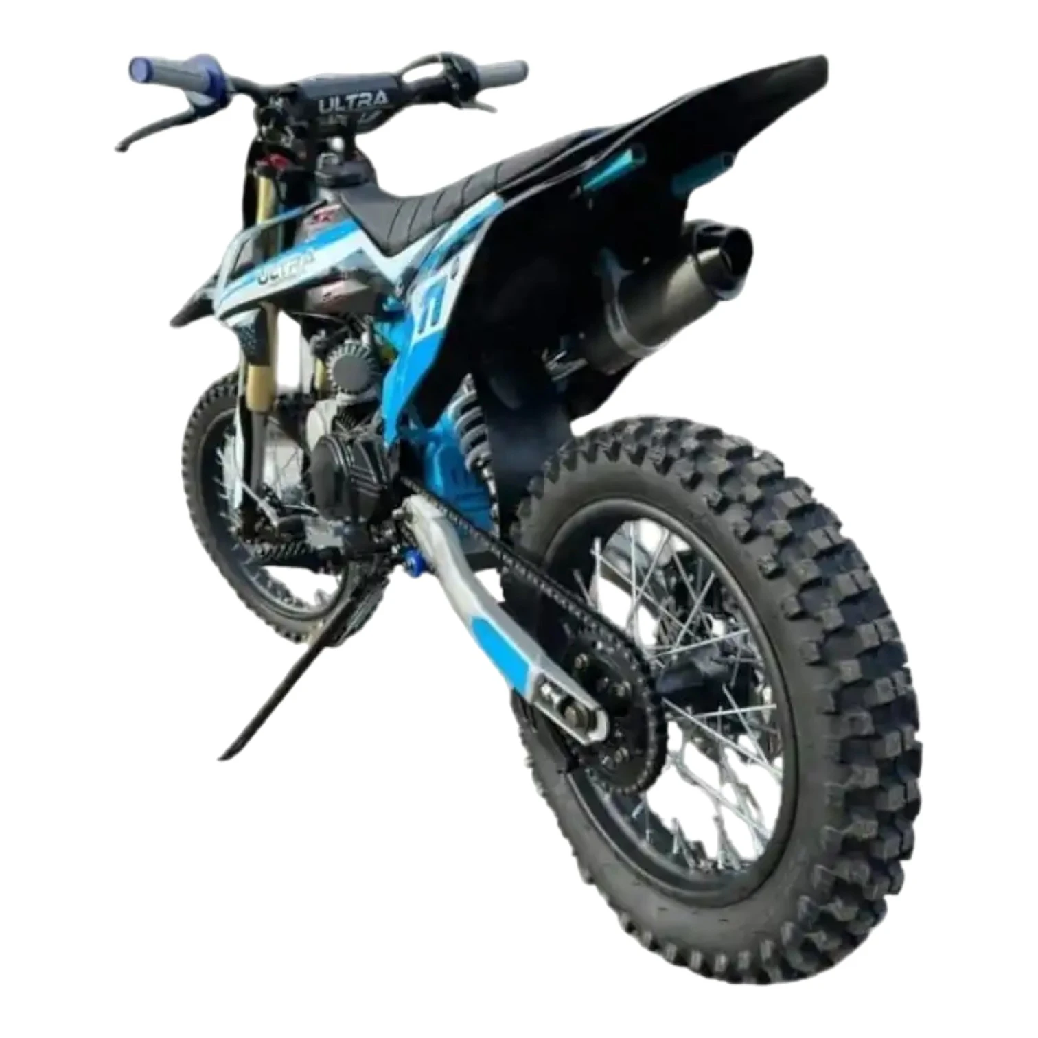 Cross 125cc, Ultra Motocross, Pornire – kickstart, Motor in 4 timpi, Cutie de viteze in 4 trepte, Roti 17/14 inch, albastru - imagine 3