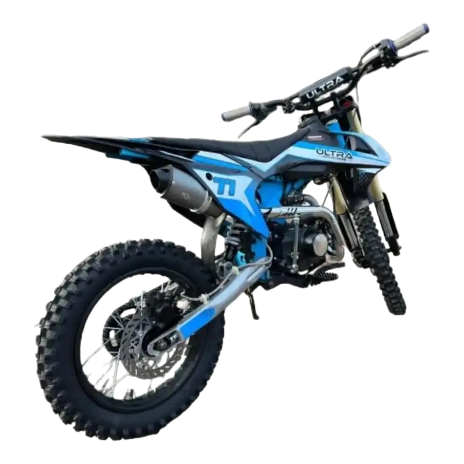 Cross 125cc, Ultra Motocross, Pornire – kickstart, Motor in 4 timpi, Cutie de viteze in 4 trepte, Roti 17/14 inch, albastru - imagine 4