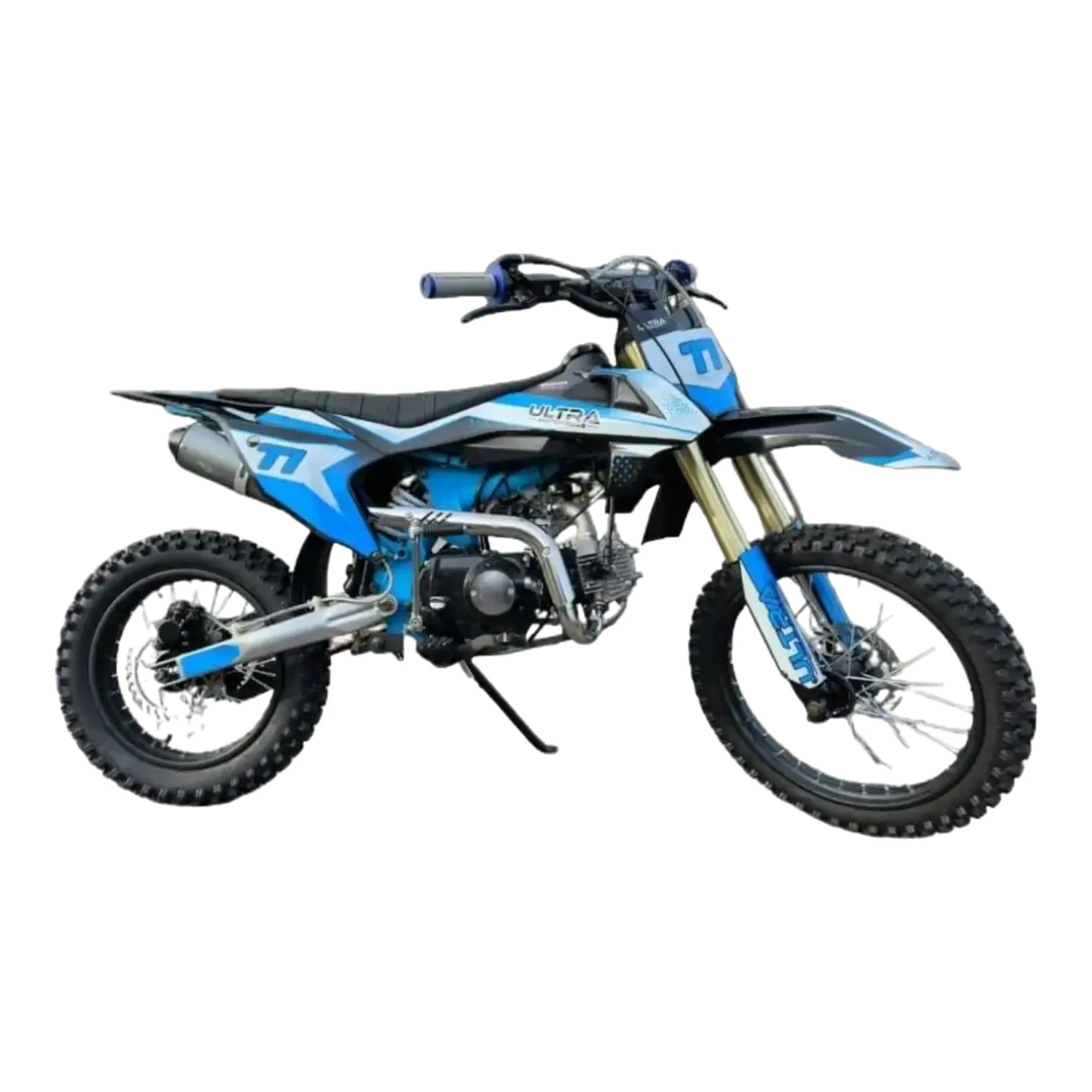 Cross 125cc, Ultra Motocross, Pornire – kickstart, Motor in 4 timpi, Cutie de viteze in 4 trepte, Roti 17/14 inch, albastru - imagine 5