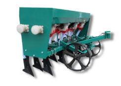 Semănătoare de cereale și legume pentru motocultor, 10 rânduri cu buncăr de îngrășământ