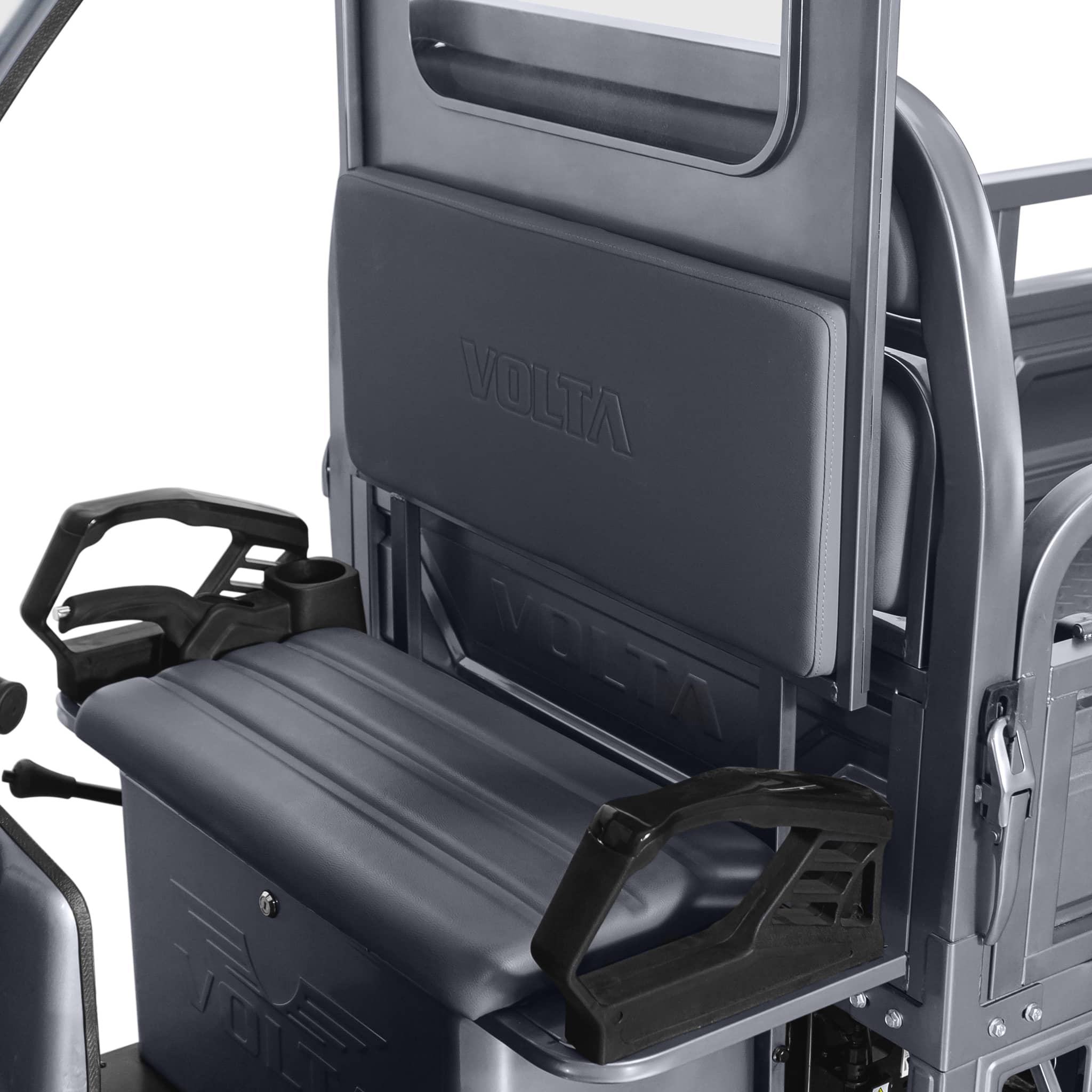 Voltarom Hercules, motor 3900W, 72V, 45 AH, viteza maxima 25 km pe ora, pana la 50km autonomie, Fara Permis, Triciclu Electric Tuk Tuk cu cabina, Gri - imagine 9