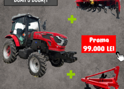 Tractor  50 CAI HANWO, 4X4, STAGE V + Freza agricolă 160cm + Plug agricol cu 2 trupite