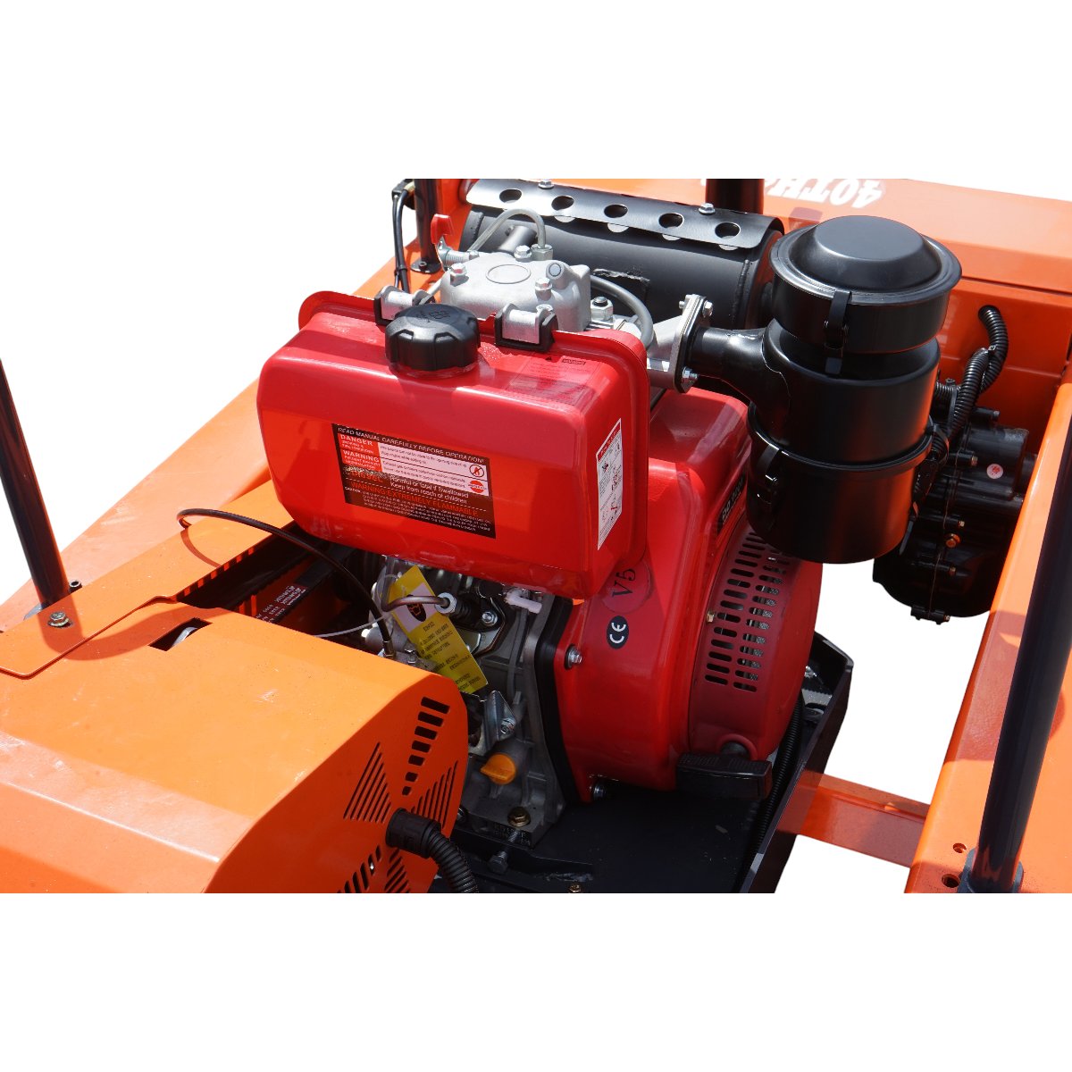 Masina de tuns iarba cu telecomanda pe senile, motor diesel 12.5CP, latime de taiere 1000mm THOR - imagine 16