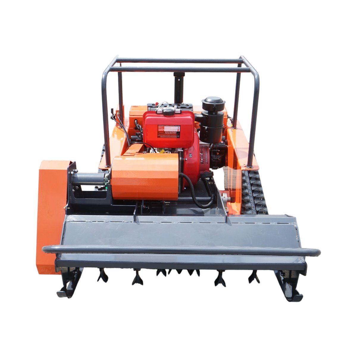 Masina de tuns iarba cu telecomanda pe senile, motor diesel 12.5CP, latime de taiere 1000mm THOR - imagine 11
