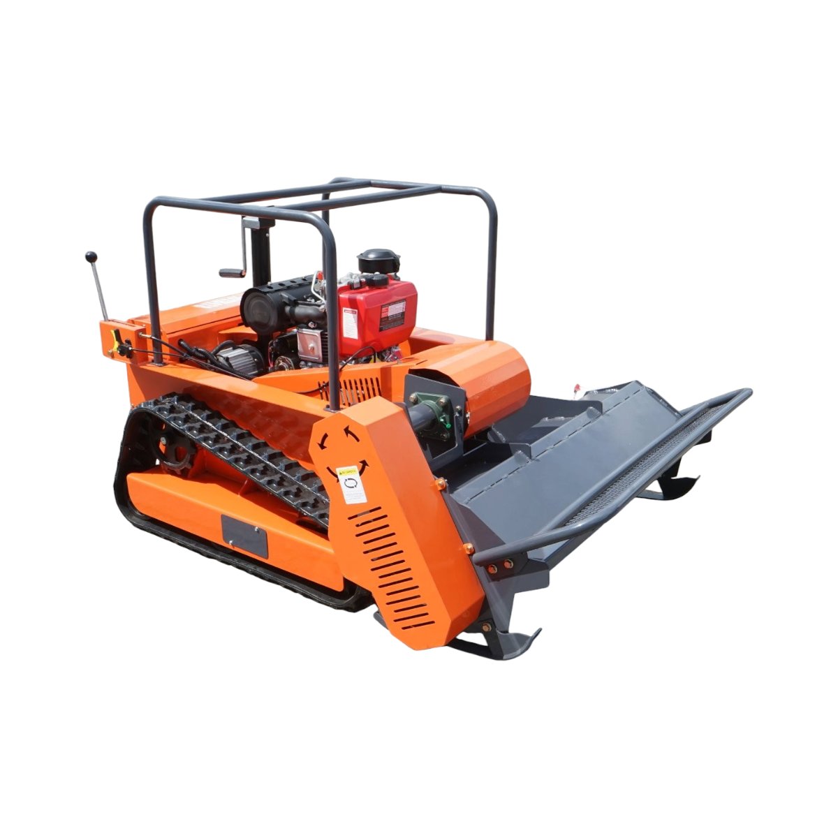 Masina de tuns iarba cu telecomanda pe senile, motor diesel 12.5CP, latime de taiere 1000mm THOR - imagine 10