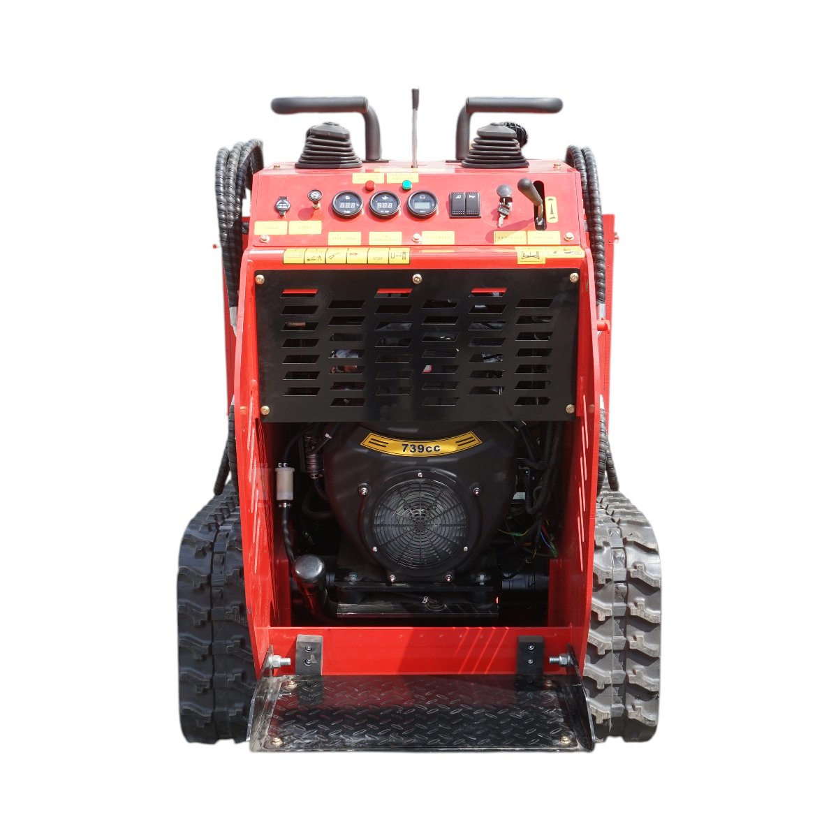 Mini incarcator frontal pe senile, motor benzina 23CP, 739cc, capacitate ridicare 350kg, volum cupa 0.15m3 THOR - imagine 9