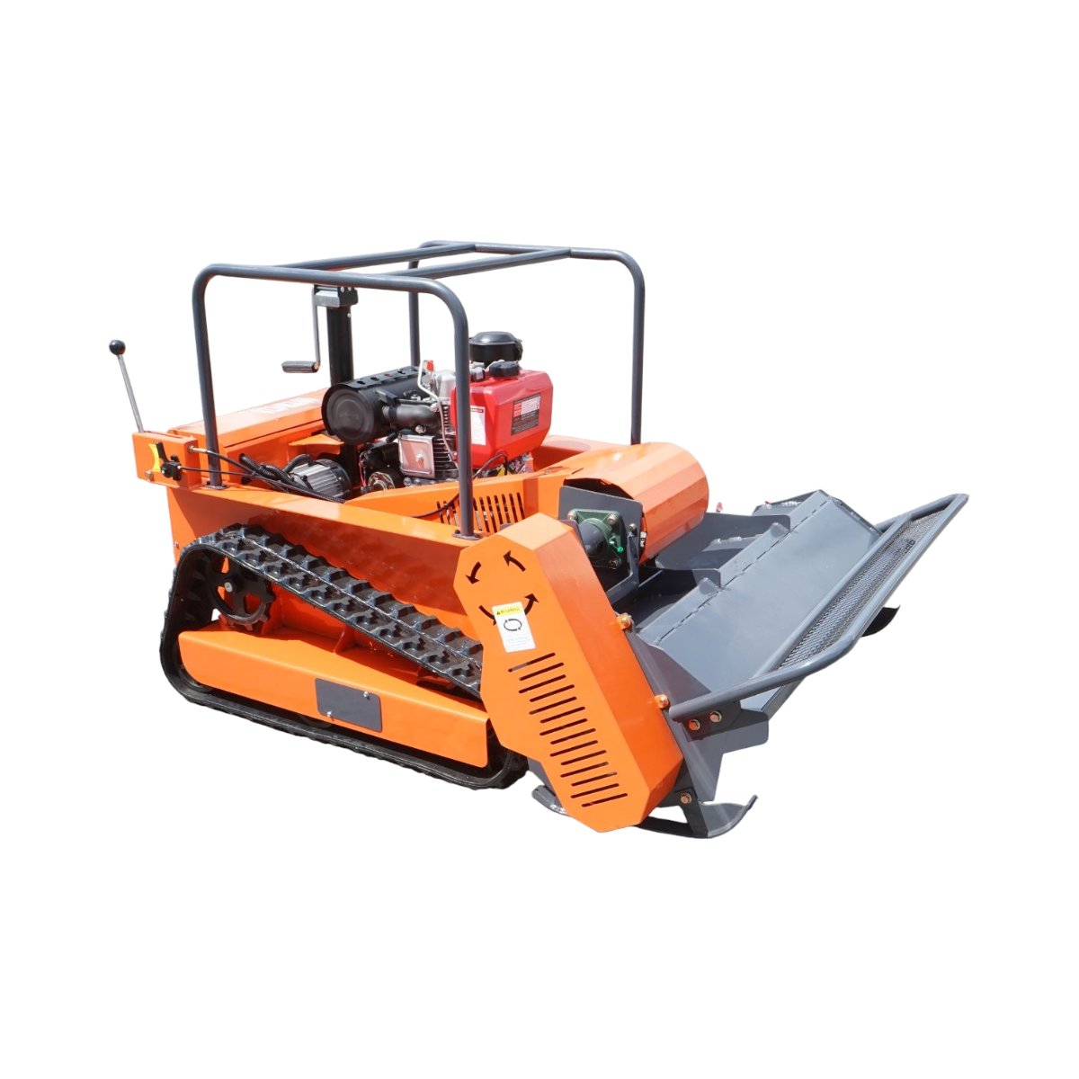 Masina de tuns iarba cu telecomanda pe senile, motor diesel 12.5CP, latime de taiere 1000mm THOR - imagine 7