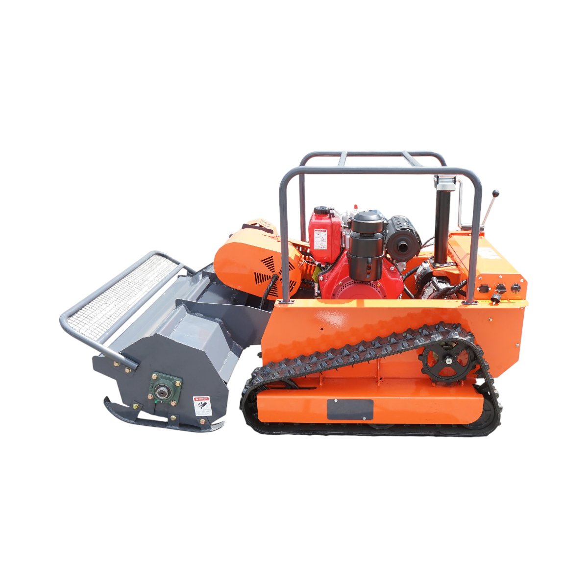 Masina de tuns iarba cu telecomanda pe senile, motor diesel 12.5CP, latime de taiere 1000mm THOR - imagine 6