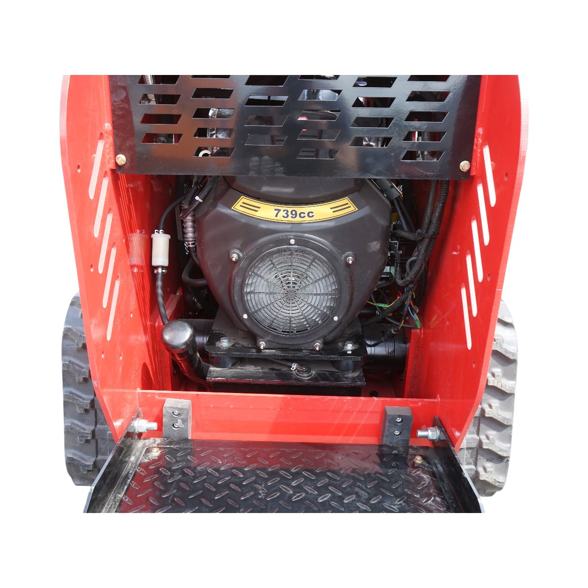 Mini incarcator frontal pe senile, motor benzina 23CP, 739cc, capacitate ridicare 350kg, volum cupa 0.15m3 THOR - imagine 6