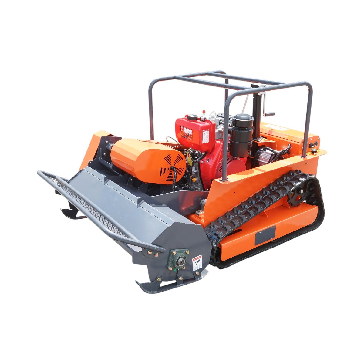 Masina de tuns iarba cu telecomanda pe senile, motor diesel 12.5CP, latime de taiere 1000mm THOR - imagine 5