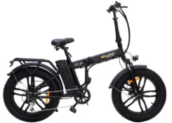 Bicicleta electrica SKY JET NITRO PRO BLACK, motor 250W, baterie 36V/10AH, viteza 25Km/h, autonomie 50 km, adulti, roti 20", display LCD, negru